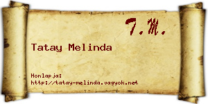 Tatay Melinda névjegykártya