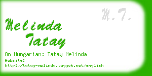 melinda tatay business card